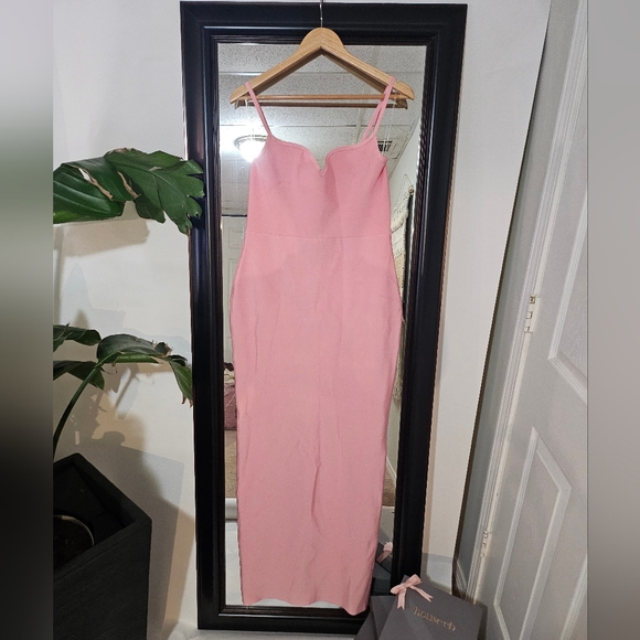 House of CB ‘Fifi’ Fairy Pink Bandage Maxi Dress - Picture 7 of 14